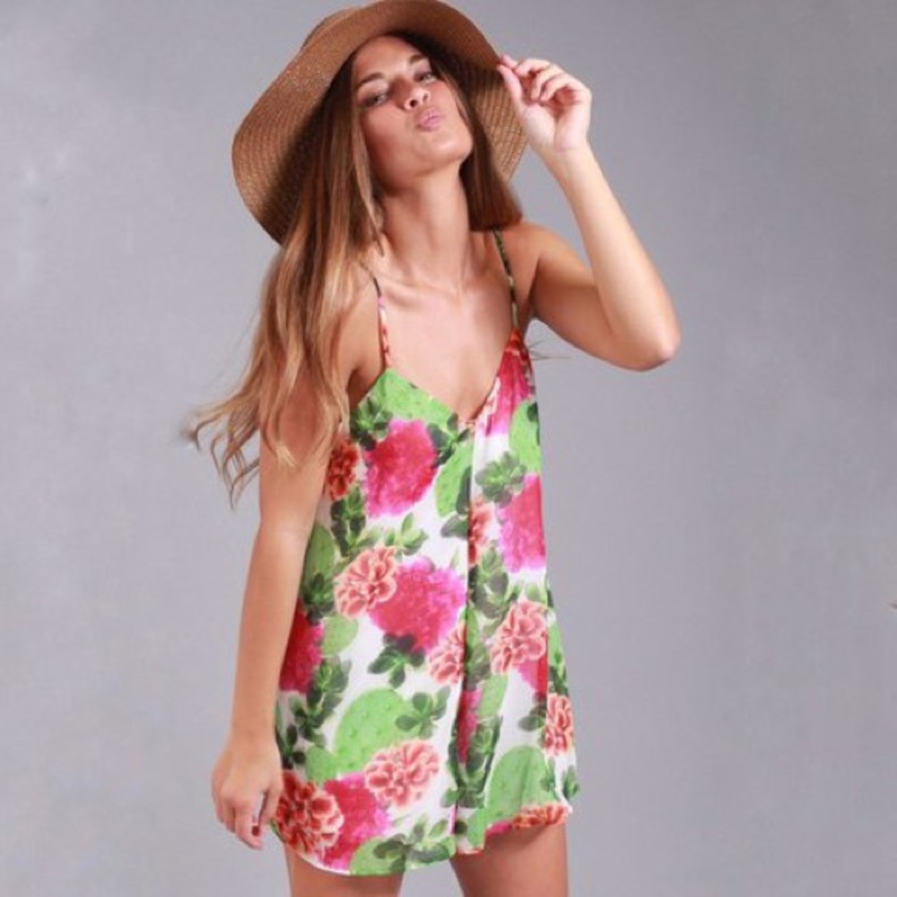 Show me your Mimi cactus bloom romper- size Medium